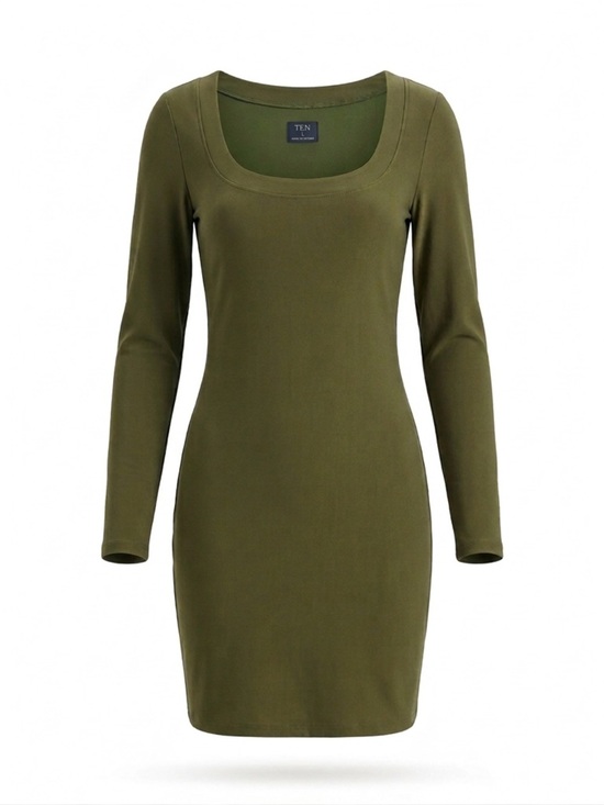 Aritzia Dresses & Skirts - Aritzia Ten by Babaton Myrna Dress - Smooth Matter™ Scoopneck Mini - Green - L